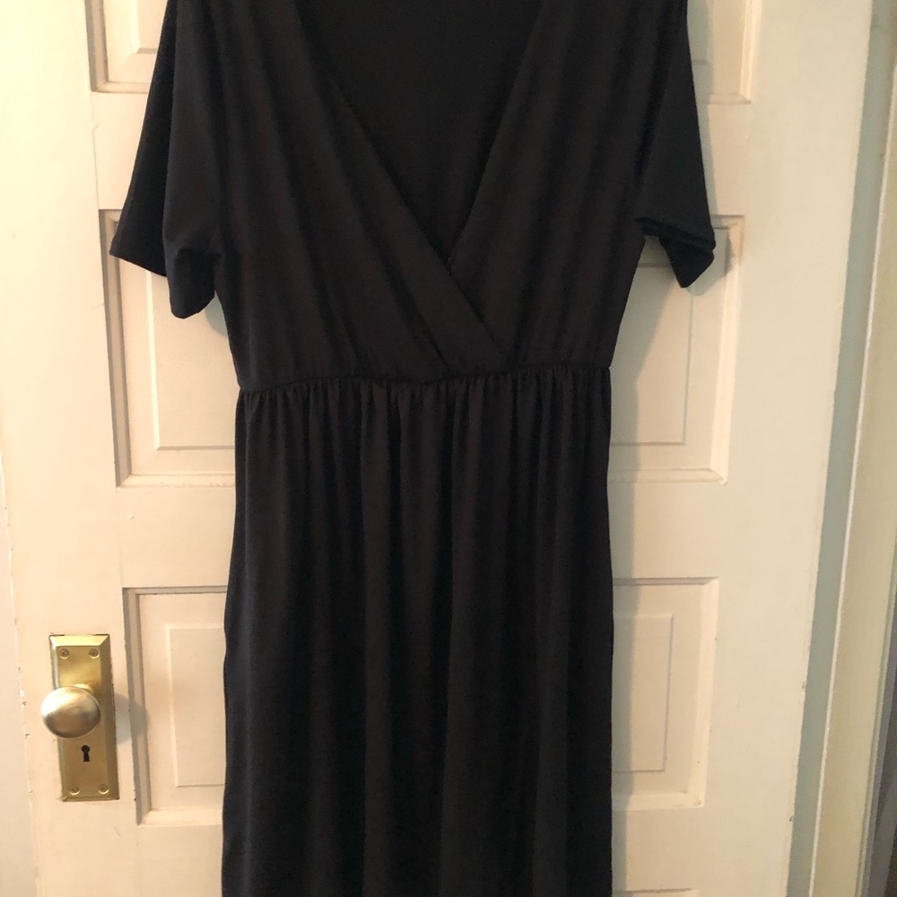Zenana Outfitters Black Midi Wrap Sundress